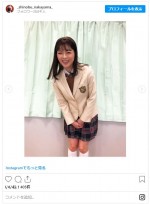 中山忍、30年の時を超えて17歳の頃の制服姿を再現　※「中山忍」インスタグラム