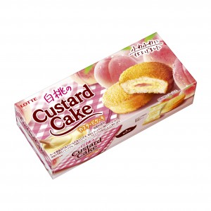 「白桃のカスタードケーキ」