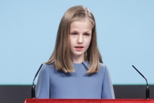 レオノール王女、13歳で公の場で初スピーチを披露（2018年10月31日、スペイン・マドリードにて）