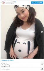 センスが光る！ 平野ノラお手製のマタニティTシャツ　※「平野ノラ」インスタグラム