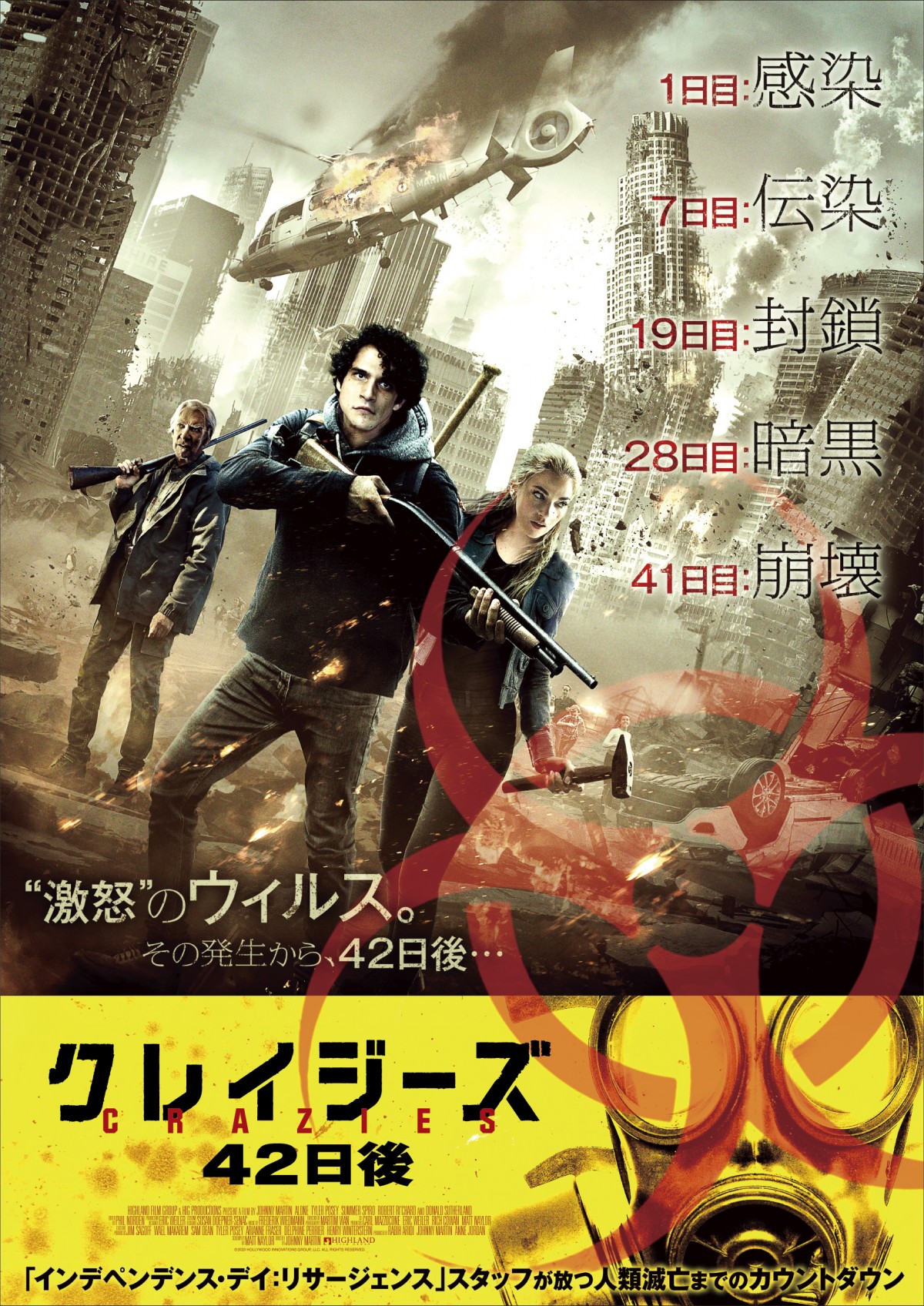 全人類の99％が感染　新たな人類滅亡映画『クレイジーズ 42日後』予告