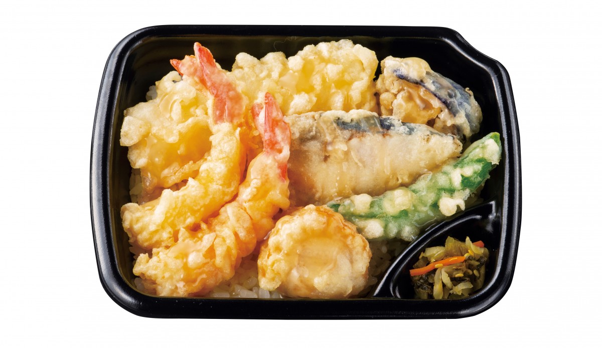 ほっともっと、2種類のたれから選べる「海鮮天丼」