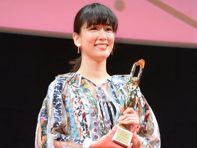 第75回毎日映画コンクールで女優主演賞を受賞した水川あさみ