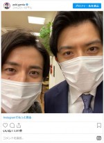 激似！ （左から）藤森慎吾と青木源太アナ　※「青木源太」インスタグラム