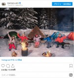 雪の中でのショットを公開　※「稲村亜美」インスタグラム