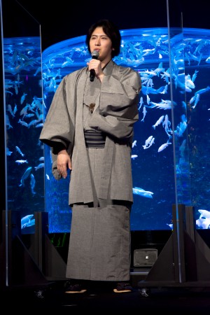 映画『すくってごらん』プレ金魚の日スペシャルイベントに登場した尾上松也