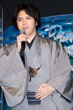 映画『すくってごらん』プレ金魚の日スペシャルイベントに登場した尾上松也