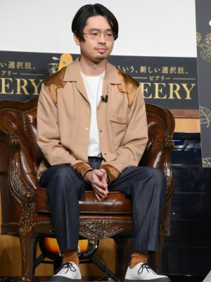 『アサヒ ビアリー』TVCM発表会に登場したハマ・オカモト