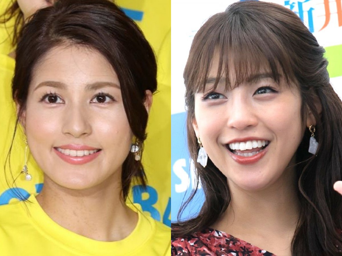 (左から)永島優美アナ、岡副麻希アナ