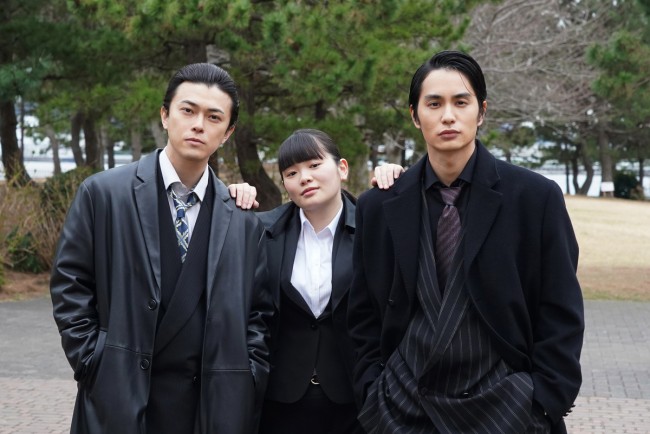 ドラマ『ネメシス』に出演する（左から）勝地涼、富田望生、中村蒼