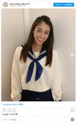 岡副麻希、かわいいセーラー服姿　※「岡副麻希」インスタグラム