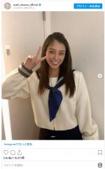 岡副麻希、かわいいセーラー服姿　※「岡副麻希」インスタグラム