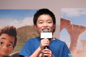 映画『ラーヤと龍の王国』大ヒット記念舞台あいさつに登場した斎藤汰鷹