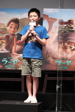 映画『ラーヤと龍の王国』大ヒット記念舞台あいさつに登場した斎藤汰鷹