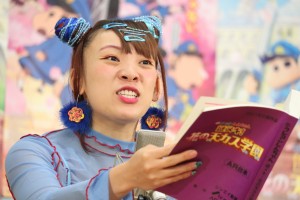 『映画クレヨンしんちゃん 謎メキ！花の天カス学園』公開アフレコイベントに登場したフワちゃん