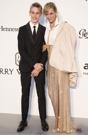 ユマ・サーマン＆息子レヴォン・ホーク（2017年撮影）