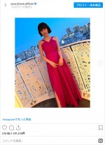 ピンクのドレス姿が美しい広瀬すず　※「広瀬すず」インスタグラム