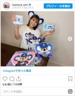 稲村亜美、かわいすぎるドアラに　※「稲村亜美」インスタグラム