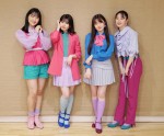 新アルバムリリースを発表したつばきファクトリー（左から）小野瑞歩、浅倉樹々、小野田紗栞、秋山眞緒