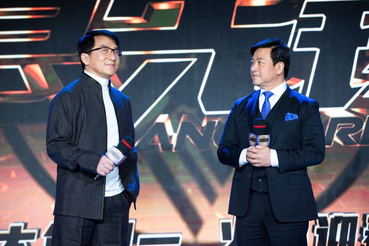 映画『プロジェクトV』中国プレミアに登場した(左から)ジャッキー・チェン、スタンリー・トン監督