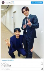 20年前を再現？　竹野内豊＆新田真剣佑の2ショットも ※「新田真剣佑」インスタグラム