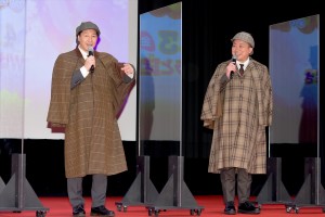 『映画クレヨンしんちゃん 謎メキ！花の天カス学園』完成披露試写会に登場したチョコレートプラネット