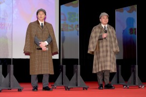 『映画クレヨンしんちゃん 謎メキ！花の天カス学園』完成披露試写会に登場したチョコレートプラネット