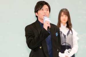 映画『ヒノマルソウル～舞台裏の英雄たち～』完成披露イベントに登場した田中圭