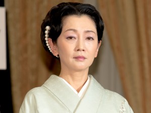 『連続ドラマW 華麗なる一族』記者発表会に登場した麻生祐未