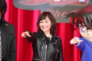 劇場版『名探偵コナン 緋色の弾丸』完成披露試写会に登場した日高のり子