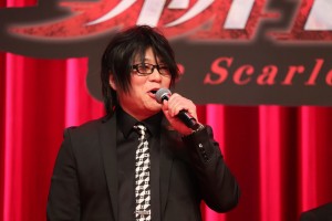 劇場版『名探偵コナン 緋色の弾丸』完成披露試写会に登場した森川智之