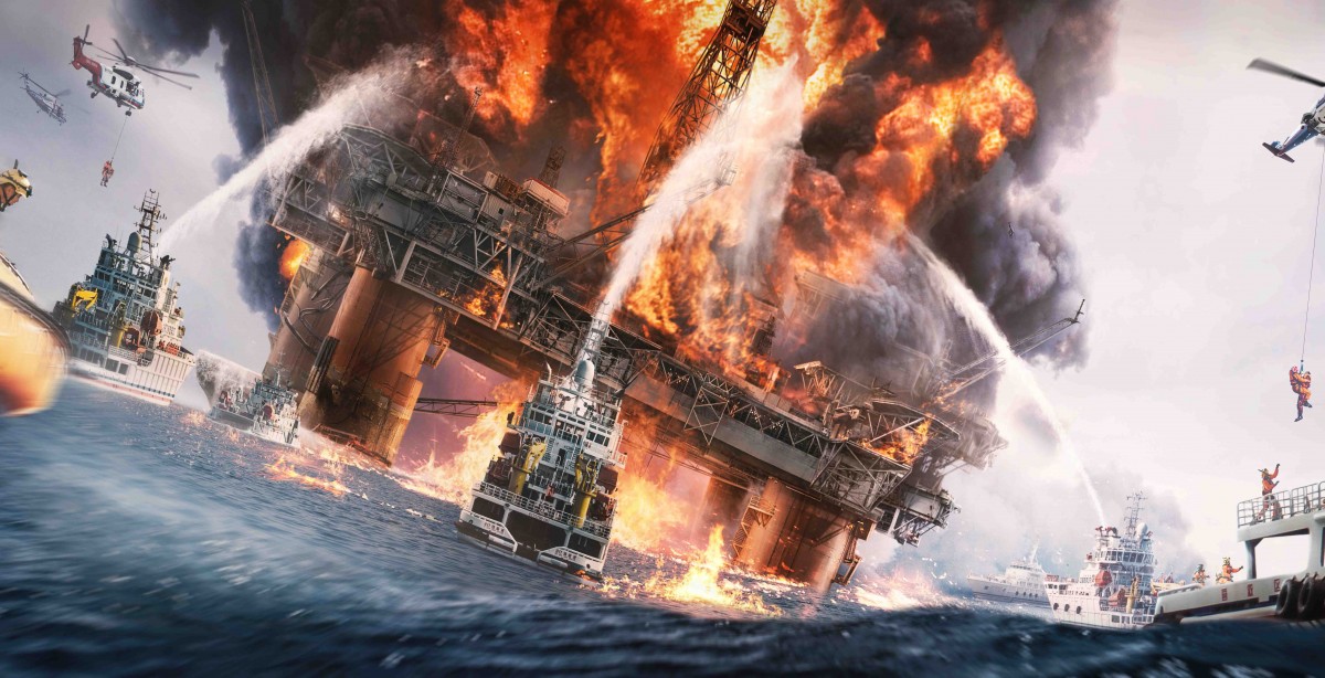 海上で大規模火災＆大爆発！　総製作費120億円『レスキュー』迫力満点の予告解禁