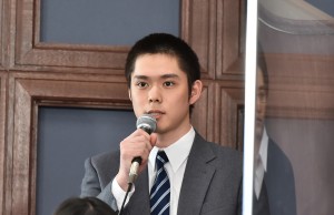 ドラマ『ドラゴン桜』制作発表会見に登場した細田佳央太