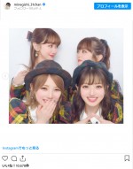 峯岸みなみ、柏木由紀らAKB48のプリクラ写真　※「峯岸みなみ」インスタグラム