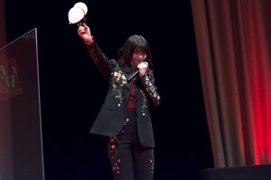 『映画 賭ケグルイ　絶体絶命ロシアンルーレット』完成披露イベントに登場した池田エライザ
