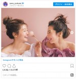 生見愛瑠＆中条あやみ、おそろいデコ出し2ショット　※「生見愛瑠」インスタグラム