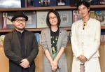 映画『君は永遠にそいつらより若い』（左から）吉野竜平監督、原作者・津村記久子、主演の佐久間由衣