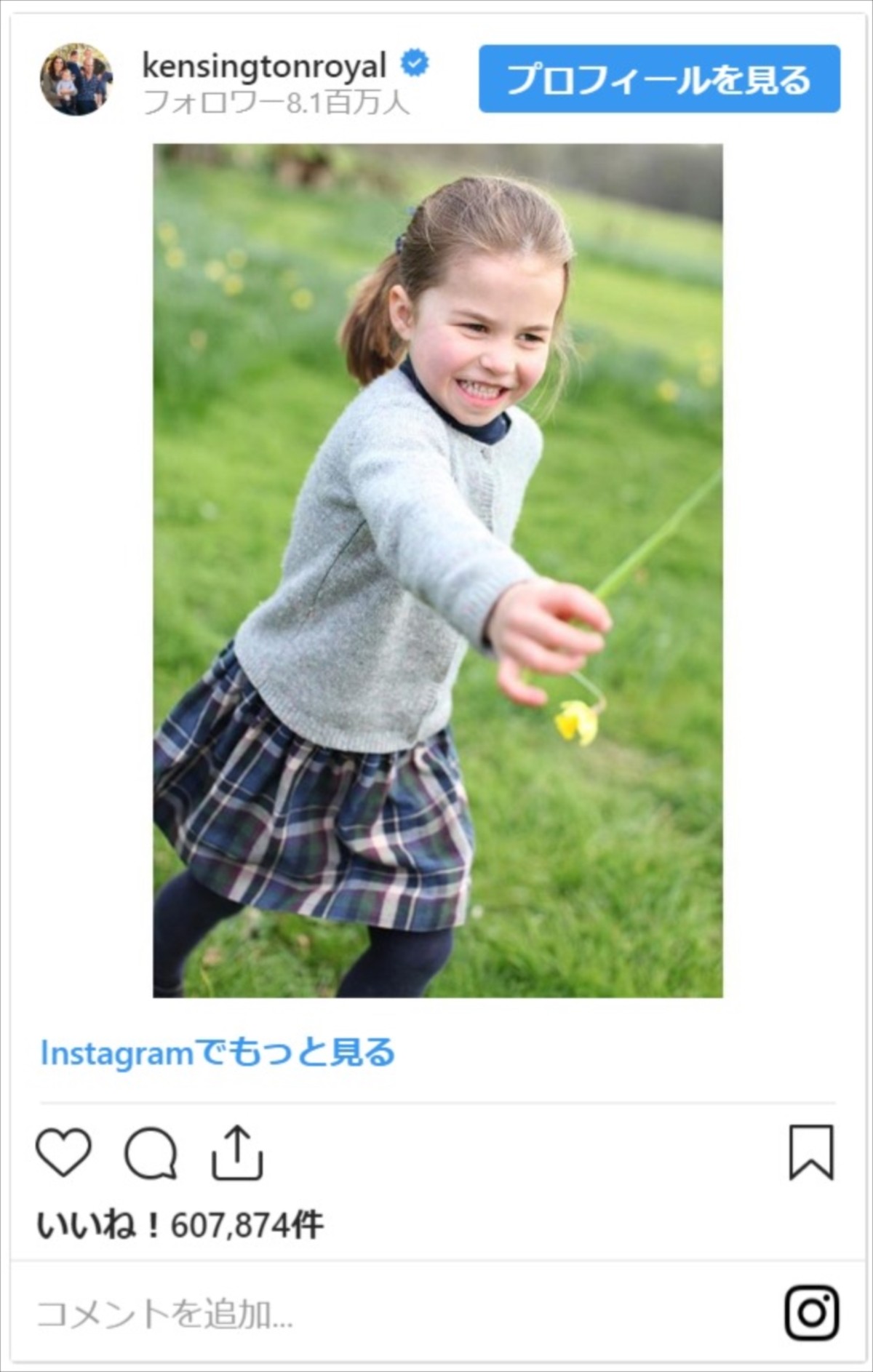 英シャーロット王女が6歳に！　ロングヘア姿が美しいポートレート公開