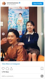 杉咲花＆毎田暖乃、千代＆春子2ショット　※「宮澤エマ」インスタグラム