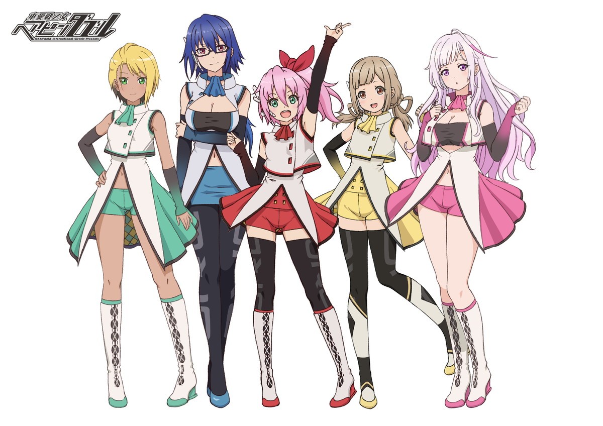 ショートアニメ『ヘアピンダブル』アニメ主要キャラ(ロゴ有)