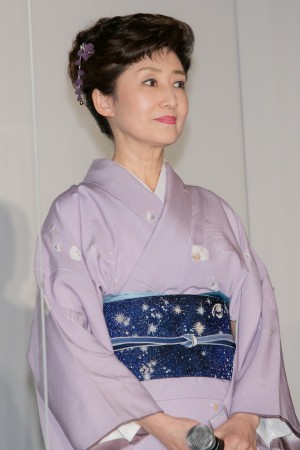 映画『美しき誘惑－現代の「画皮」－』初日舞台あいさつに登場した芦川よしみ