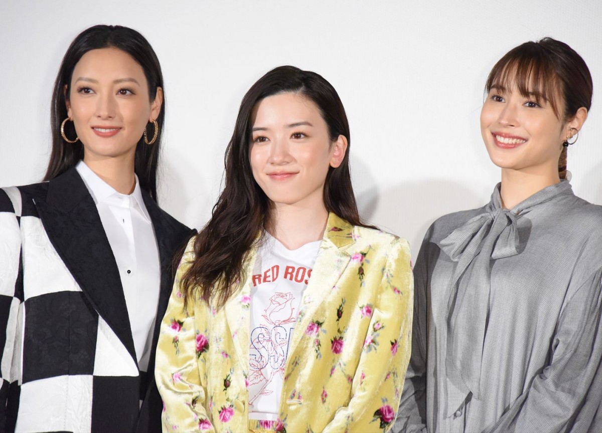 (左から)映画『地獄の花園』公開記念配信イベントに登壇した菜々緒、永野芽郁、広瀬アリス