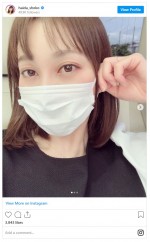 ロングヘアをバッサリカット　※「はいだしょうこ」インスタグラム