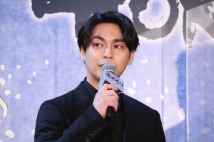 映画『HOKUSAI』公開直前ヒット祈願報告会イベントに登場した柳楽優弥