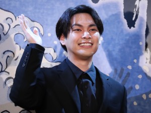 映画『HOKUSAI』公開直前ヒット祈願報告会イベントに登場した柳楽優弥