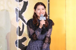 映画『HOKUSAI』公開直前ヒット祈願報告会イベントに登場した瀧本美織