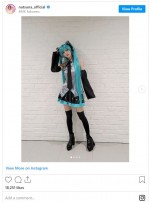 夏菜の初音ミクコスプレ　※「夏菜」インスタグラム