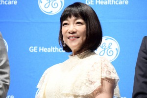 GE ヘルスケア・ジャパン「ポケットエコーVscan Air 新製品記者発表会」に登場した堀ちえみ