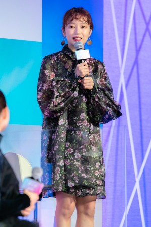 映画『Arc アーク』完成報告会に登場した清水くるみ