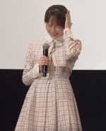 『映画 さよなら私のクラマー ファーストタッチ』完成記念イベントに登場した日向坂46・影山優佳